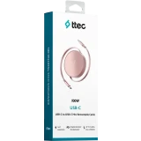 Кабель USB Type-C - USB Type-C, 1.2м, ttec 2DK65P Pink