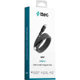 Кабель USB Type-C - USB Type-C, 1м, ttec 2DK61S Black