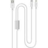 Кабель USB Type-C - USB Type-C/Lightning, 1.2м, ttec 2DK64B White