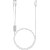 Кабель USB Type-C - USB Type-C/Lightning, 1.2м, ttec 2DK64B White