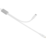 Кабель USB Type-C - USB Type-C/Lightning, 1.2м, ttec 2DK64B White