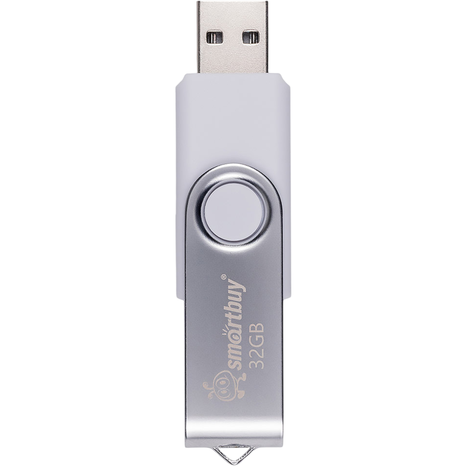 USB Flash накопитель 32GB SmartBuy Twist White/Silver (SB032GB2TWW) - фото 2