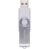 USB Flash накопитель 64GB SmartBuy Twist White/Silver (SB064GB2TWW)