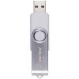 USB Flash накопитель 8GB SmartBuy Twist White/Silver (SB008GB2TWW)