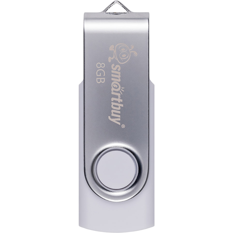 USB Flash накопитель 8GB SmartBuy Twist White/Silver (SB008GB2TWW) - фото 3