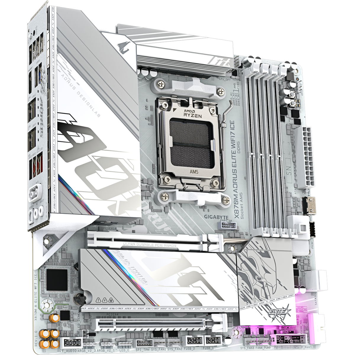 Материнская плата Gigabyte X870M AORUS ELITE WIFI7 ICE - фото 3