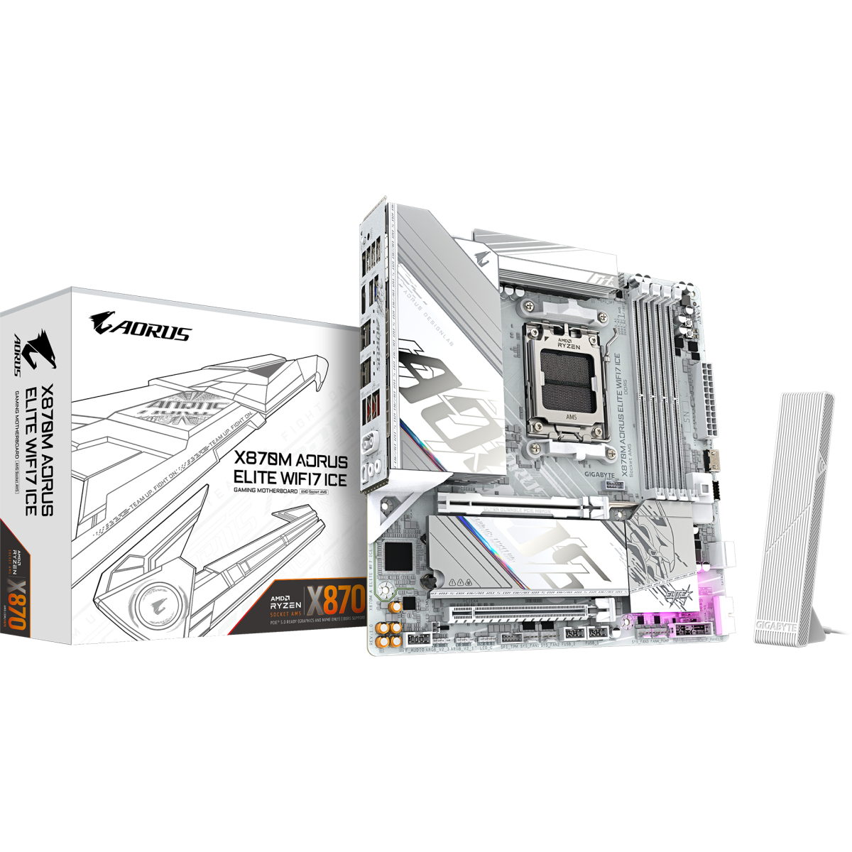 Материнская плата Gigabyte X870M AORUS ELITE WIFI7 ICE - фото 5