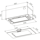 Вытяжка MEFERI INBOX52WH GLASS ULTRA