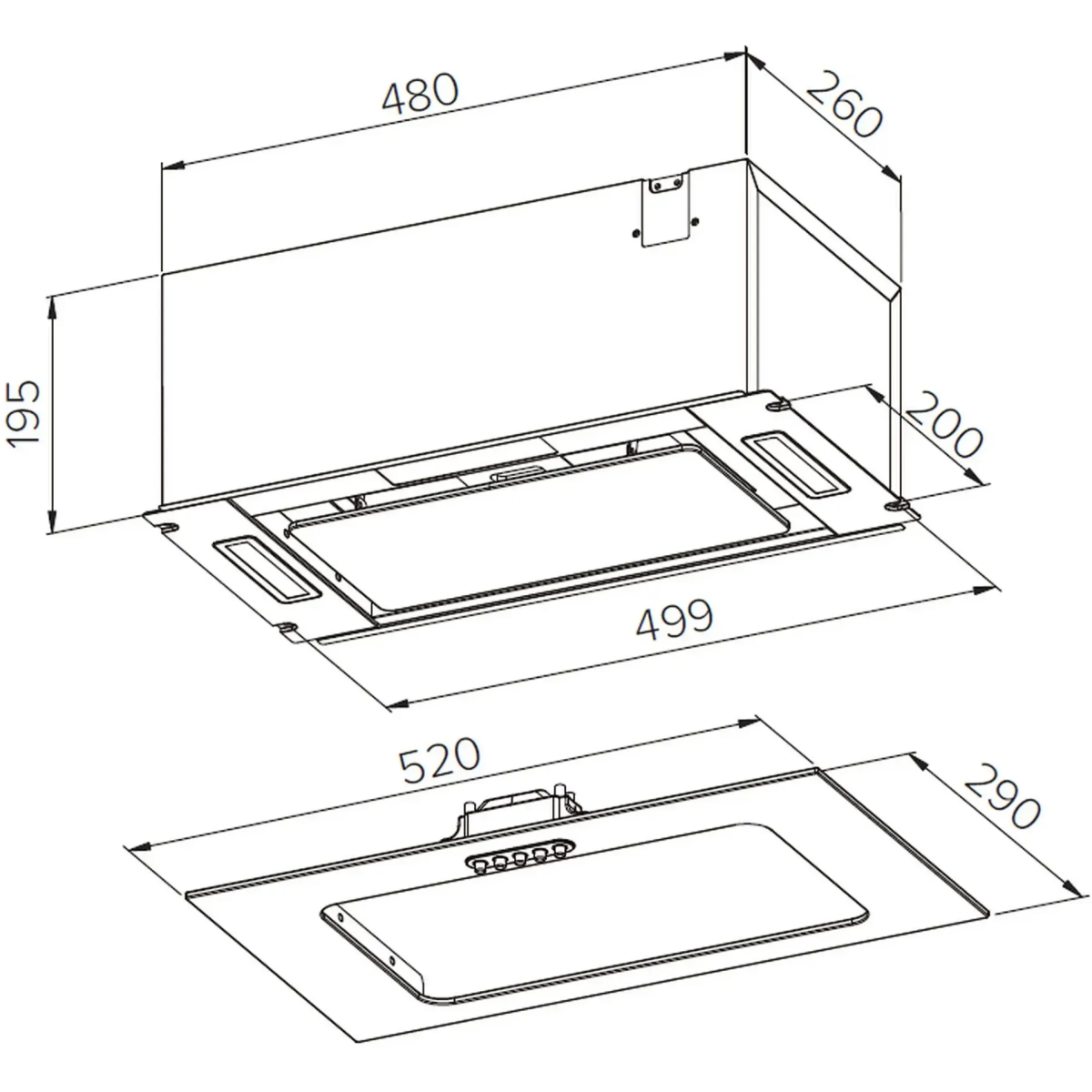 Вытяжка MEFERI INBOX52WH GLASS ULTRA - фото 13