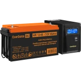 ИБП ExeGate SineTower SZ-600.LCD.AVR.1SH + HR 12-65 (65Ач) (EX296776RUS)