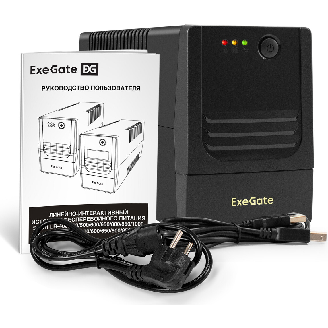 ИБП ExeGate Power NB-850.LED.AVR.4C13.USB - EX299487RUS - фото 5