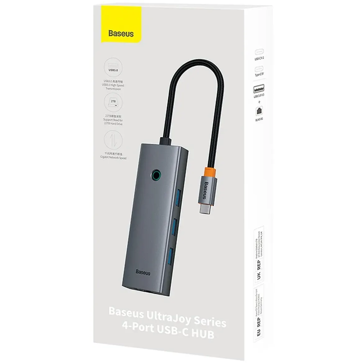 Док-станция Baseus UltraJoy Series 4-Port Space Grey - B0005280B811-11 - фото 3
