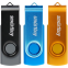 USB Flash накопитель 4GB SmartBuy Twist Black/Blue/Yellow (3 шт.) (SB004GB2TWKBYSET)