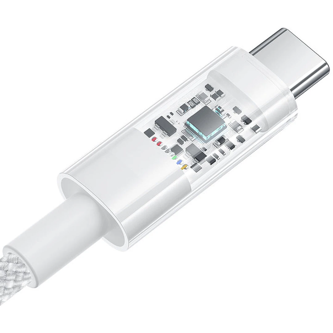 Кабель USB - USB Type-C, 1м, Baseus CB000094 White - P10373002211-00 - фото 4
