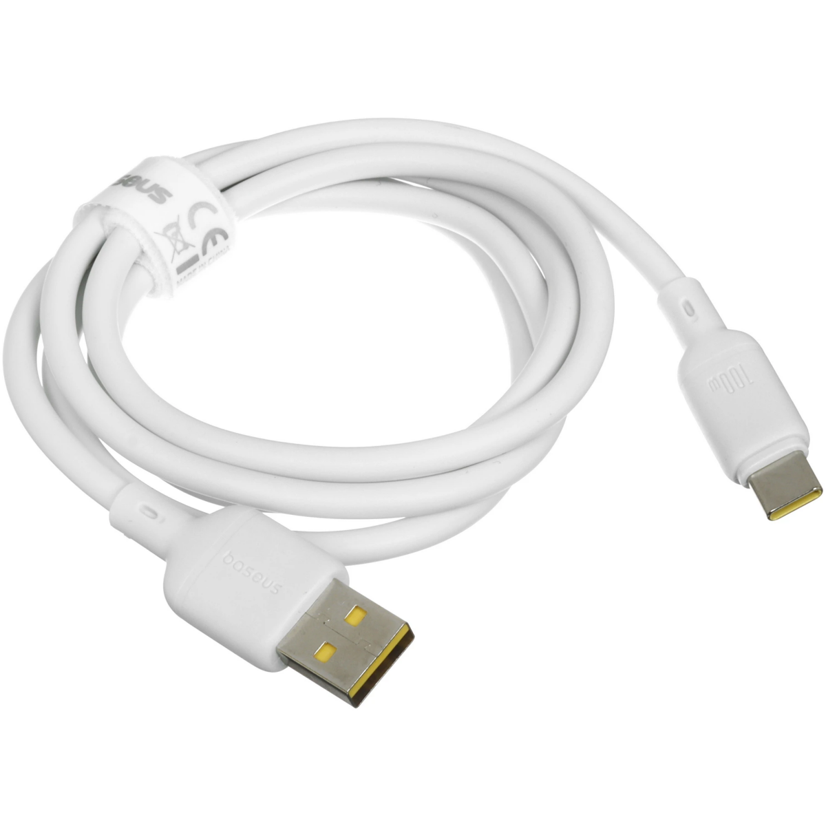 Кабель USB - USB Type-C, 1м, Baseus CB000113 White - P10377703213-00 - фото 2