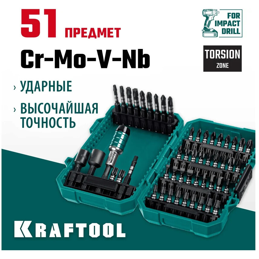 Набор бит KRAFTOOL 26066-H51 - фото 5