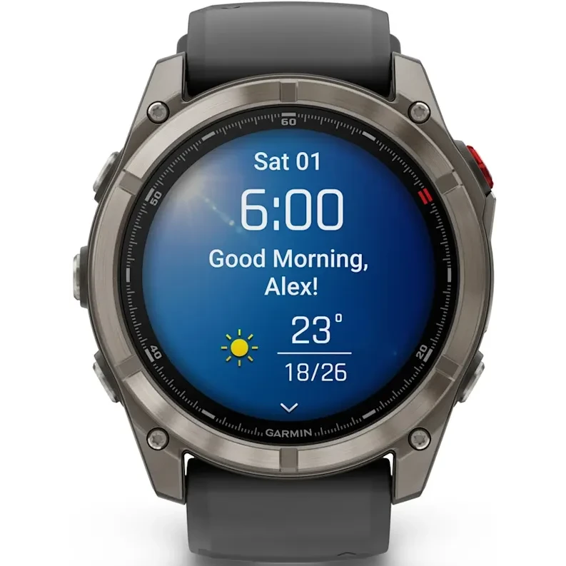Умные часы Garmin fenix 8 Pro 51mm Sapphire Titanium with Graphite/Black Silicone Band - 010-03199-11 - фото 2