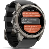 Умные часы Garmin fenix 8 Pro 51mm Sapphire Titanium with Graphite/Black Silicone Band (010-03199-11)