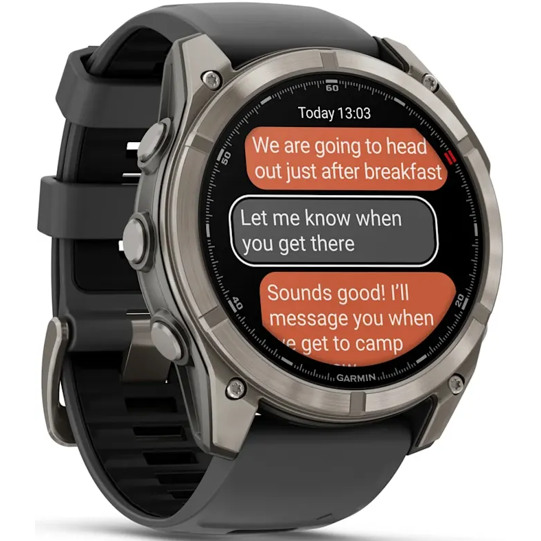 Умные часы Garmin fenix 8 Pro 51mm Sapphire Titanium with Graphite/Black Silicone Band - 010-03199-11 - фото 3