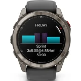 Умные часы Garmin fenix 8 Pro 51mm Sapphire Titanium with Graphite/Black Silicone Band (010-03199-11)