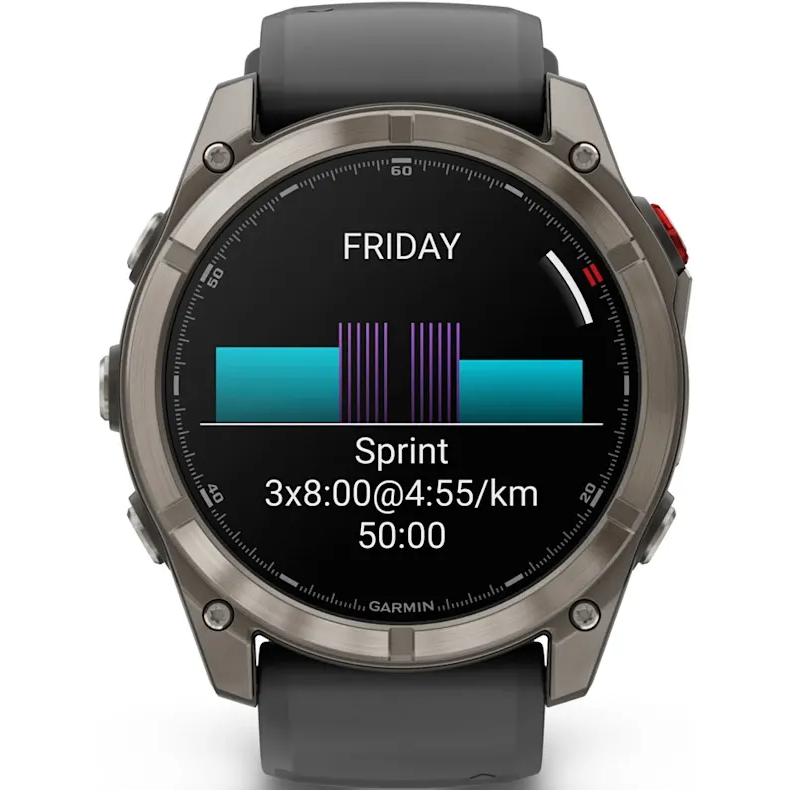 Умные часы Garmin fenix 8 Pro 51mm Sapphire Titanium with Graphite/Black Silicone Band - 010-03199-11 - фото 5