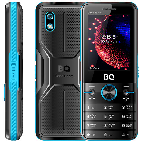 Телефон BQ 2842 Disco Boom Black/Blue - 86193720