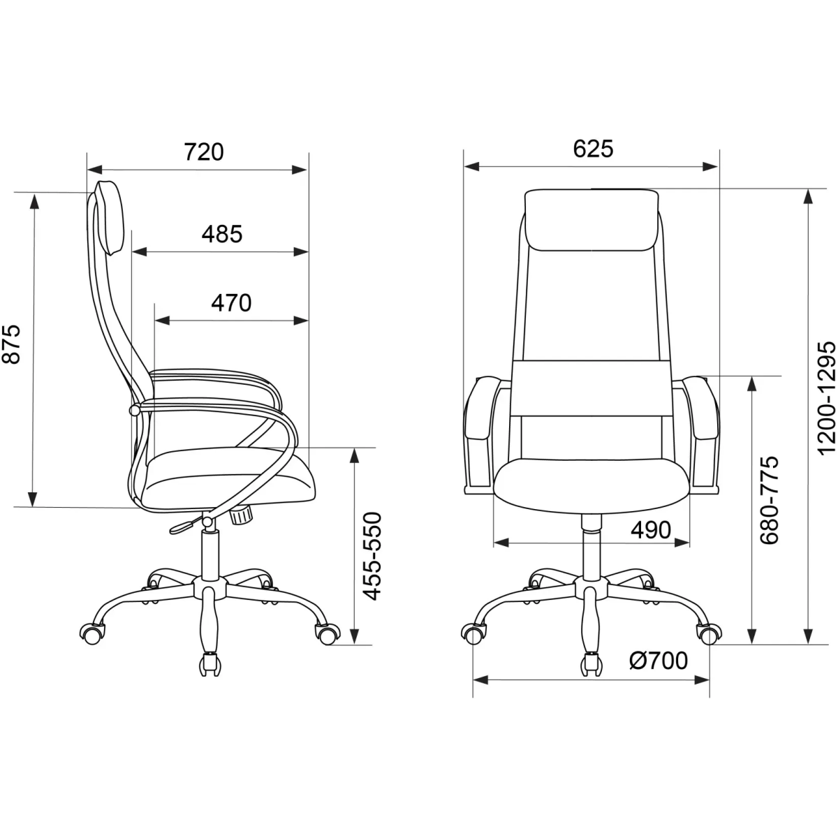 Офисное кресло Бюрократ CH-607BS Black - CH-607BS/BLACK - фото 13