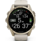 Умные часы Garmin Fenix 8 43mm Soft Gold with Fog Grey/Dark Sandstone Silicone Band (010-02903-11)