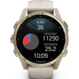 Умные часы Garmin Fenix 8 43mm Soft Gold with Fog Grey/Dark Sandstone Silicone Band (010-02903-11)