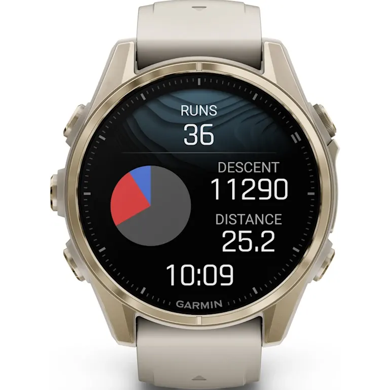 Умные часы Garmin Fenix 8 43mm Soft Gold with Fog Grey/Dark Sandstone Silicone Band - 010-02903-11 - фото 4