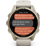 Умные часы Garmin Fenix 8 43mm Soft Gold with Fog Grey/Dark Sandstone Silicone Band (010-02903-11)