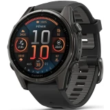 Умные часы Garmin fenix 8 43mm Carbon Grey DLC Titanium with Black/Pebble Grey Silicone Band (010-02903-21)