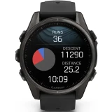 Умные часы Garmin fenix 8 43mm Carbon Grey DLC Titanium with Black/Pebble Grey Silicone Band (010-02903-21)