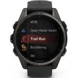 Умные часы Garmin fenix 8 43mm Carbon Grey DLC Titanium with Black/Pebble Grey Silicone Band (010-02903-21)