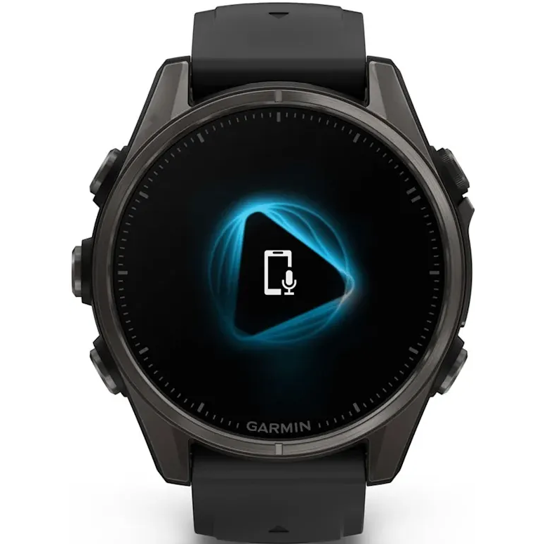 Умные часы Garmin fenix 8 43mm Carbon Grey DLC Titanium with Black/Pebble Grey Silicone Band - 010-02903-21 - фото 8