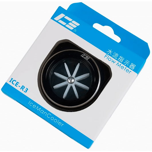 Датчик потока для СЖО IceManCooler R3 Glass Flow Meter Black Acetal (IAC-FM-R3-BK) - фото 4
