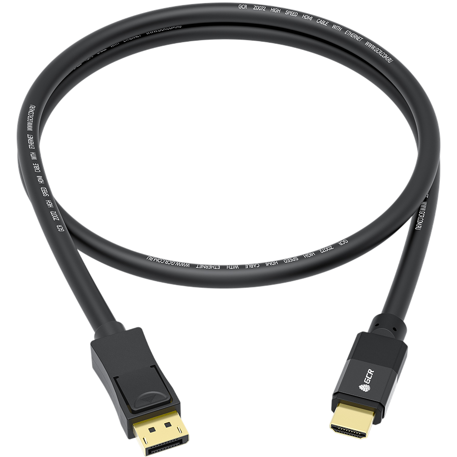 Кабель DisplayPort (M) - HDMI (M), 1м, Greenconnect GCR-55525 - фото 3