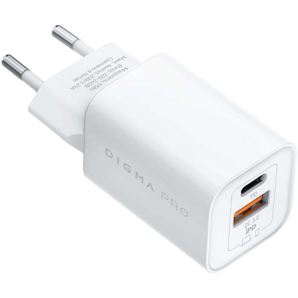Сетевое зарядное устройство Digma DPW6С6GX11WH - фото 5