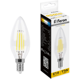 Филаментная лампочка Feron LB-713 2700K (11 Вт, E14) (38006)