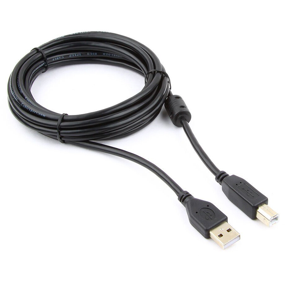 Кабель USB A (M) - USB B (M), 3м, Cablexpert CCF-USB2-AMBM-10 - фото 2