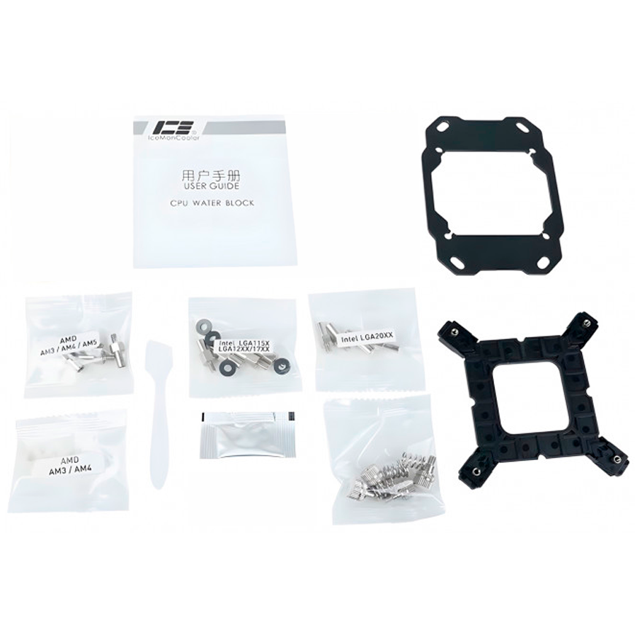 Водоблок для процессора IceManCooler CT3 General CPU Water Block Black Acetal, 0.3mm channel (IWB-CI-CT3-BK) - фото 3