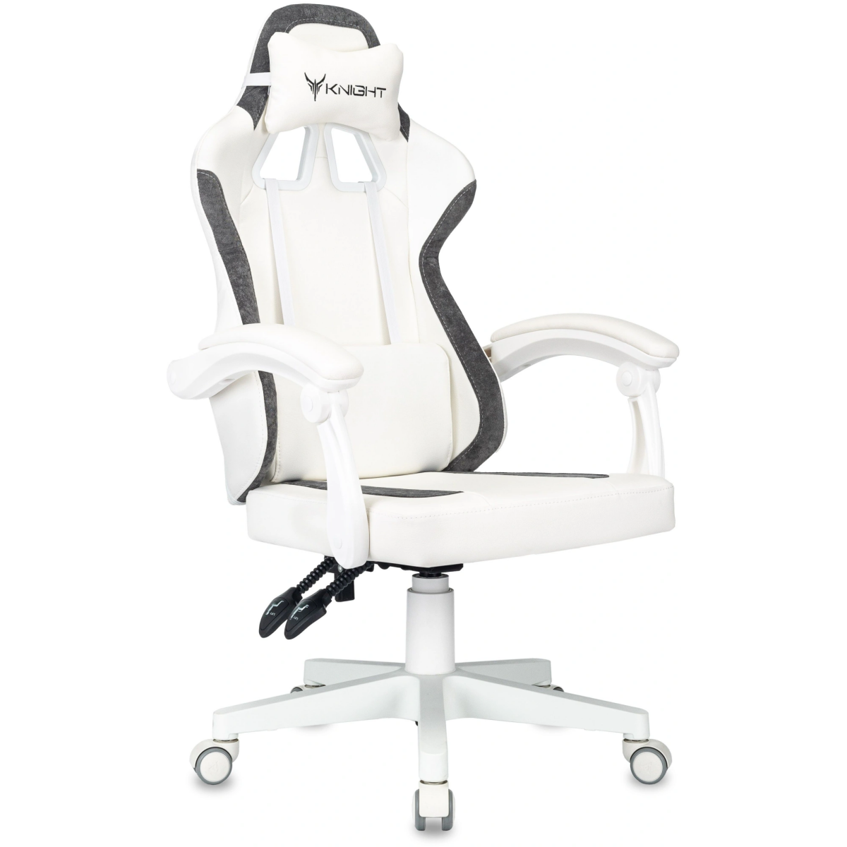 Игровое кресло Бюрократ Knight Wolf White - KNIGHT WOLF WH PU