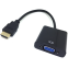 Переходник HDMI (M) - VGA (F), 0.2м, Espada EHdmiVgawo