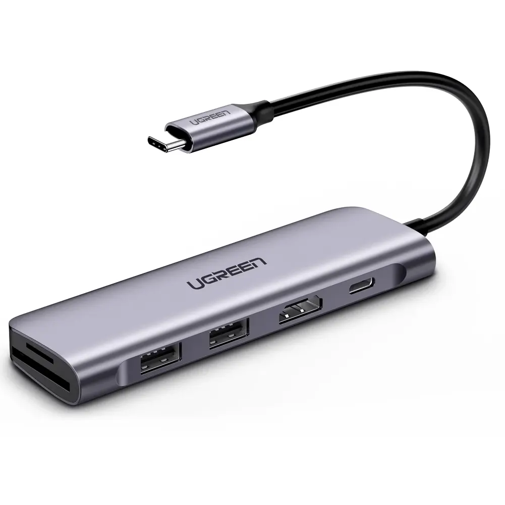 Док-станция UGREEN 6-in-1 USB-C Hub Gray (CM195) - 70411