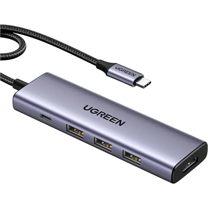 Док-станция UGREEN 5-in-1 USB-C Hub 4K Gray (CM511) - 15597