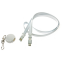 Кабель USB - microUSB/USB Type-C/Lightning, 0.9м, Espada Elyard3i1 White