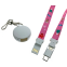 Кабель USB - microUSB/USB Type-C/Lightning, 0.9м, Espada Elyard3i1 Pink