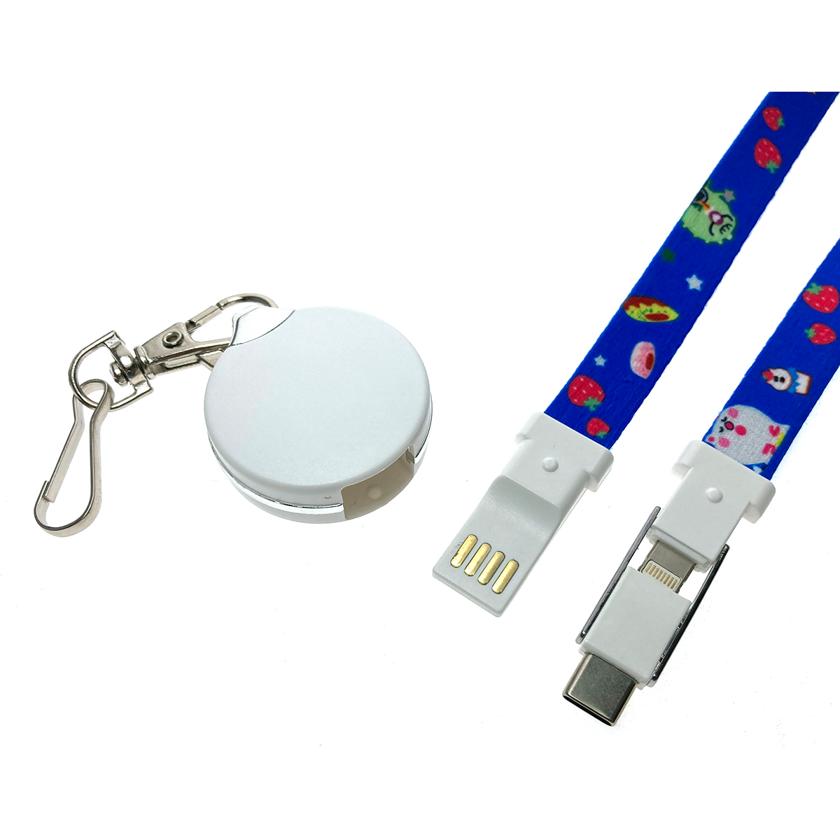 Кабель USB - microUSB/USB Type-C/Lightning, 0.9м, Espada Elyard3i1 Blue