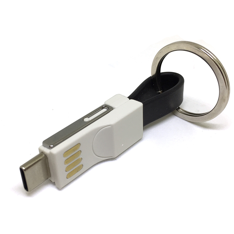 Переходник USB - microUSB/USB Type-C/Lightning, Espada Emagn3i1 Black