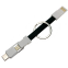 Переходник USB - microUSB/USB Type-C/Lightning, Espada Emagn3i1 Black - фото 2